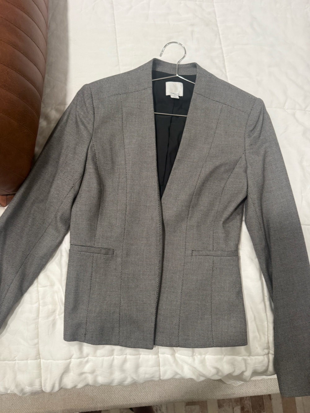 Halogen Gray Micro-Pattern Blazer